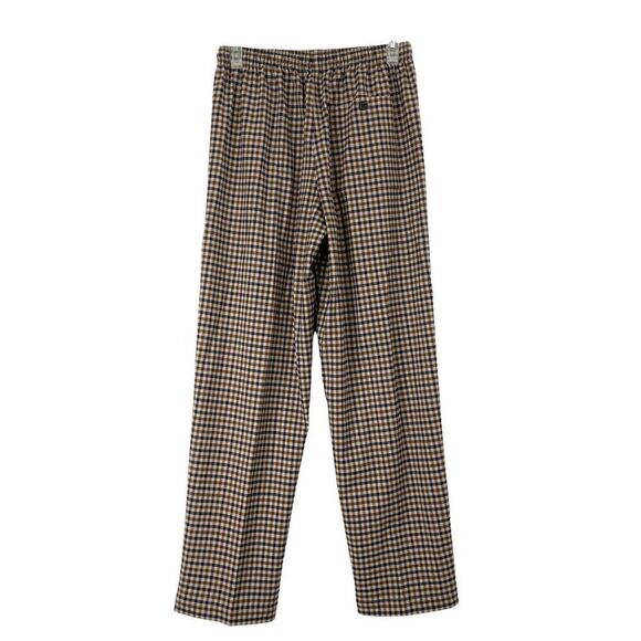 NEW J. Crew Tie-waist straight-leg pants in honey‎ plaid Italian wool Size 00 - Picture 11 of 12